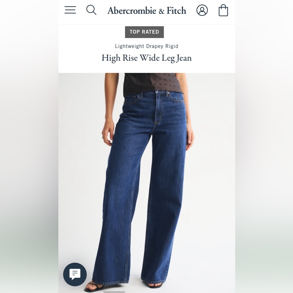 Wide-Leg Women's Jeans in Dark Blue